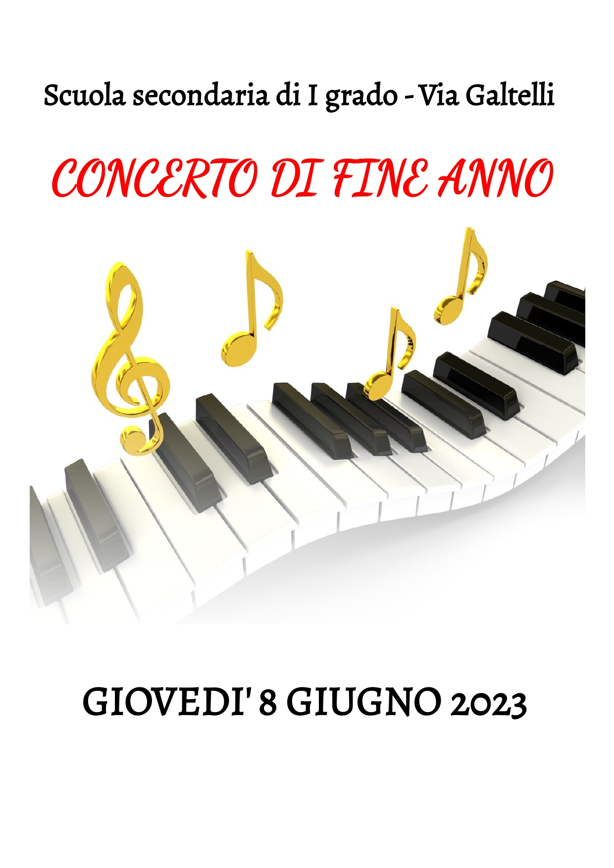 Concerto scuola Secondaria presso Aranova Via Galtelli